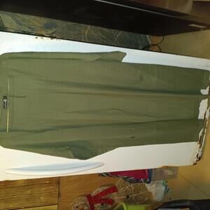 Boohoo Tall Olive Green Long Cardigan Sweater Size 14